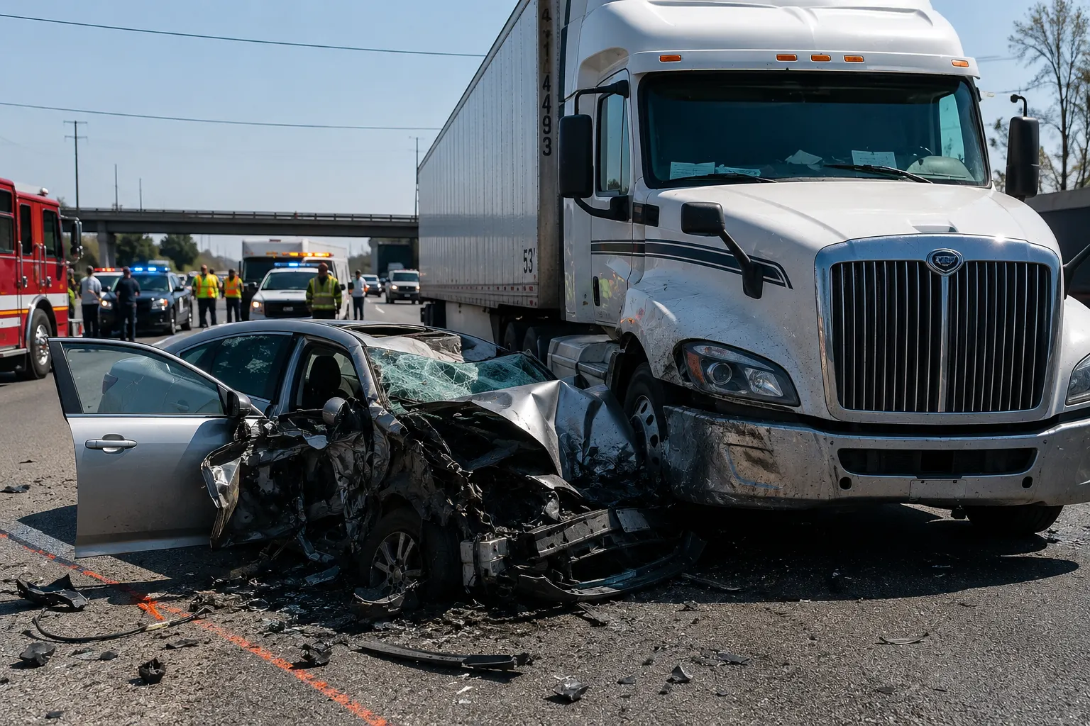 Live Truck Accident Image Houston