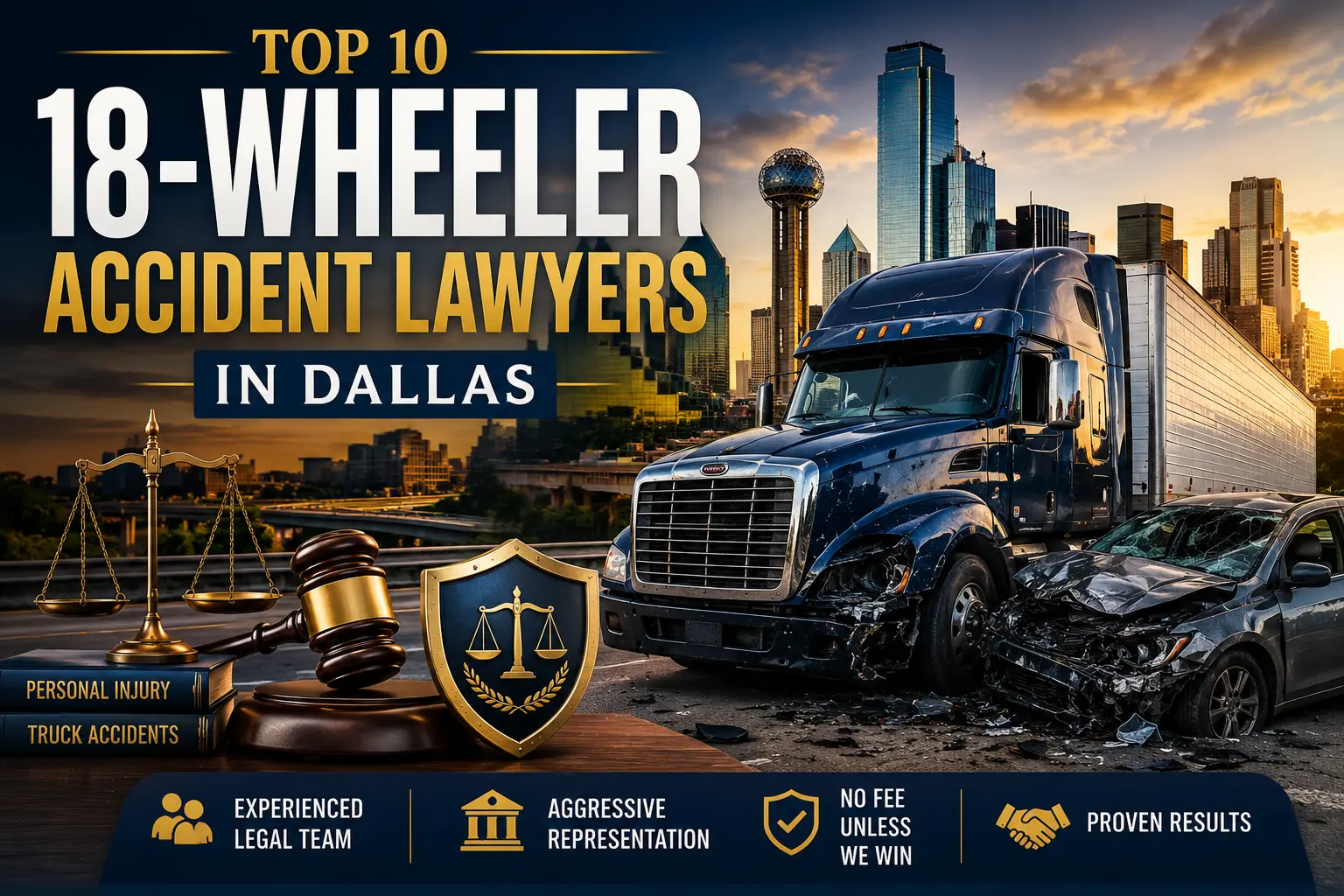 Top 10 18-Wheeler Accident Lawyers in Dallas